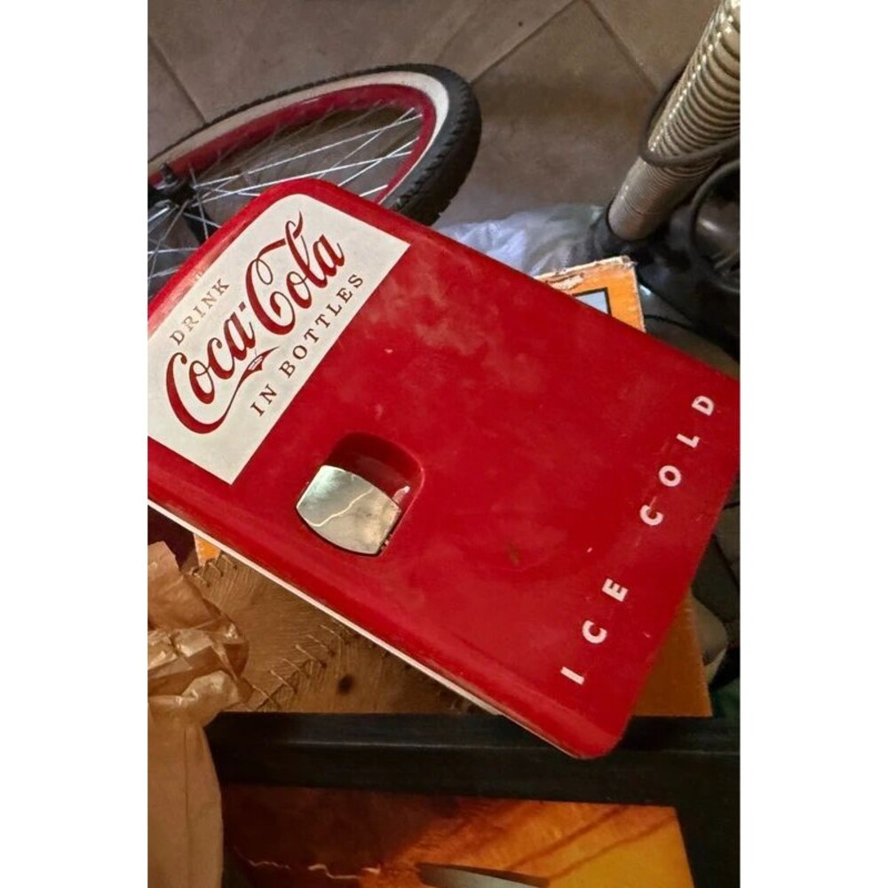 Mini fridge working bright red